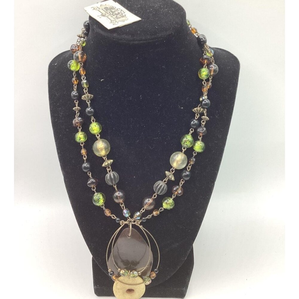 Treska Necklace Multi Strand Collar Boho Colorful Beaded Designer Necklace